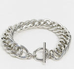 Load image into Gallery viewer, Uncommon Souls chunky t-bar bracelet in silver
