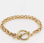 Load image into Gallery viewer, Reclaimed Vintage inspired 14k gold plated snake chain bracelet
