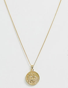 sterling silver St Christopher necklace in 14k gold plate